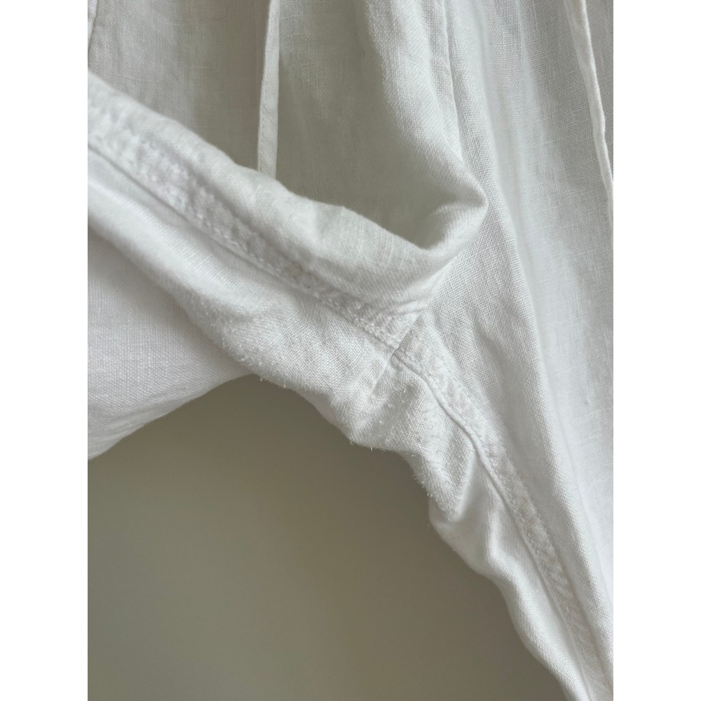 Lilly Pulitzer Taron Large White 100% Linen Jogger Pant Coastal Resort Chic - Picture 7 of 9